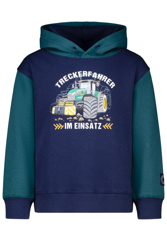 Salt and Pepper Kapuzensweat Treckerfahrer bottlegreen - Musterteil