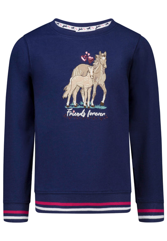 Salt and Pepper Sweatshirt Pferd/Fohlen true navy - Musterteil