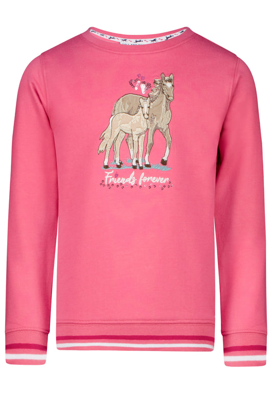 Salt and Pepper Sweatshirt Pferd/Fohlen tea rose - Musterteil