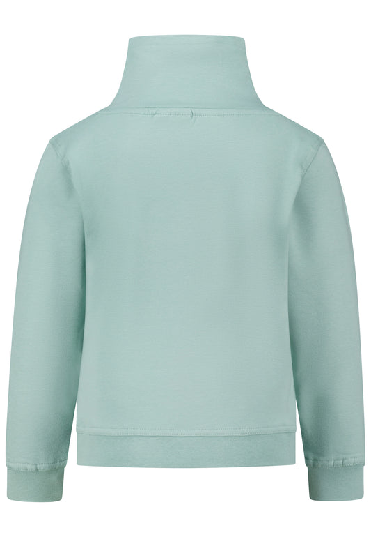 Salt and Pepper Sweatshirt Pferd Umschlagkragen smokegreen - Musterteil