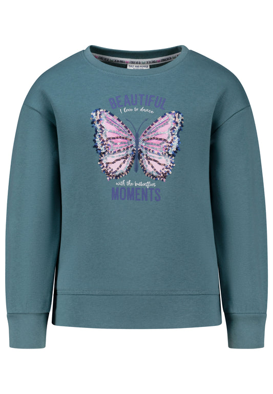 Salt and Pepper Sweatshirt Schmetterling khaki - Musterteil