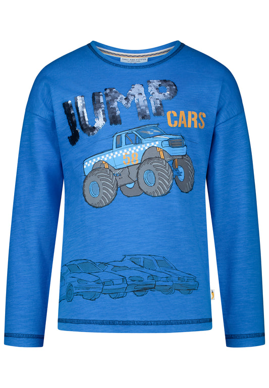 Salt and Pepper Shirt Cars JUMP (Wendepailletten) galaxy blue - Musterteil