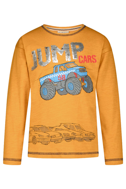 Salt and Pepper Shirt Cars JUMP (Wendepailletten) honey