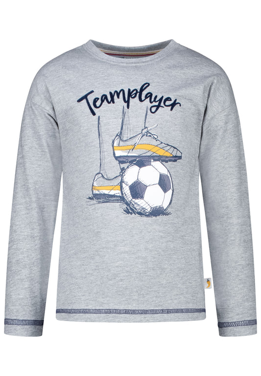 Salt and Pepper Shirt Fussball Teamplayer grey melange - Musterteil