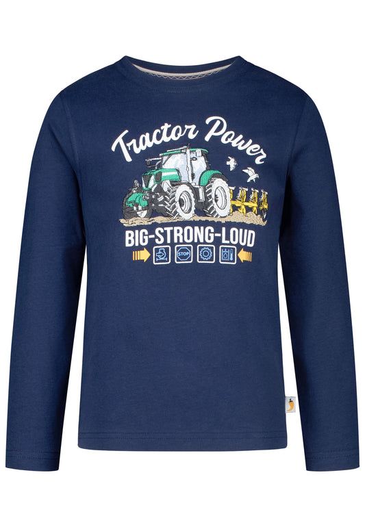 Salt and Pepper Shirt Traktor Rückenprint true navy - Musterteil