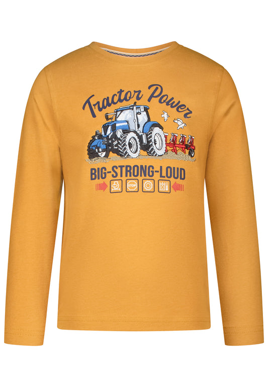 Salt and Pepper Shirt Traktor Rückenprint honey - Musterteil
