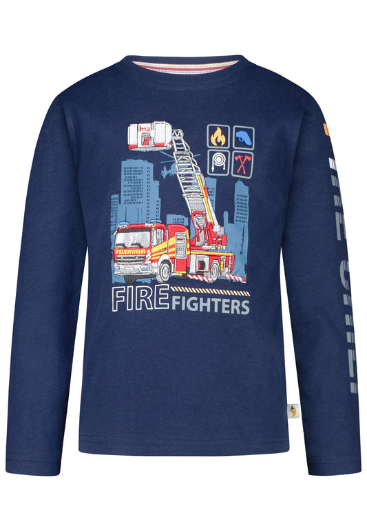 Salt and Pepper Shirt Feuerwehr Fire Figther true navy - Musterteil