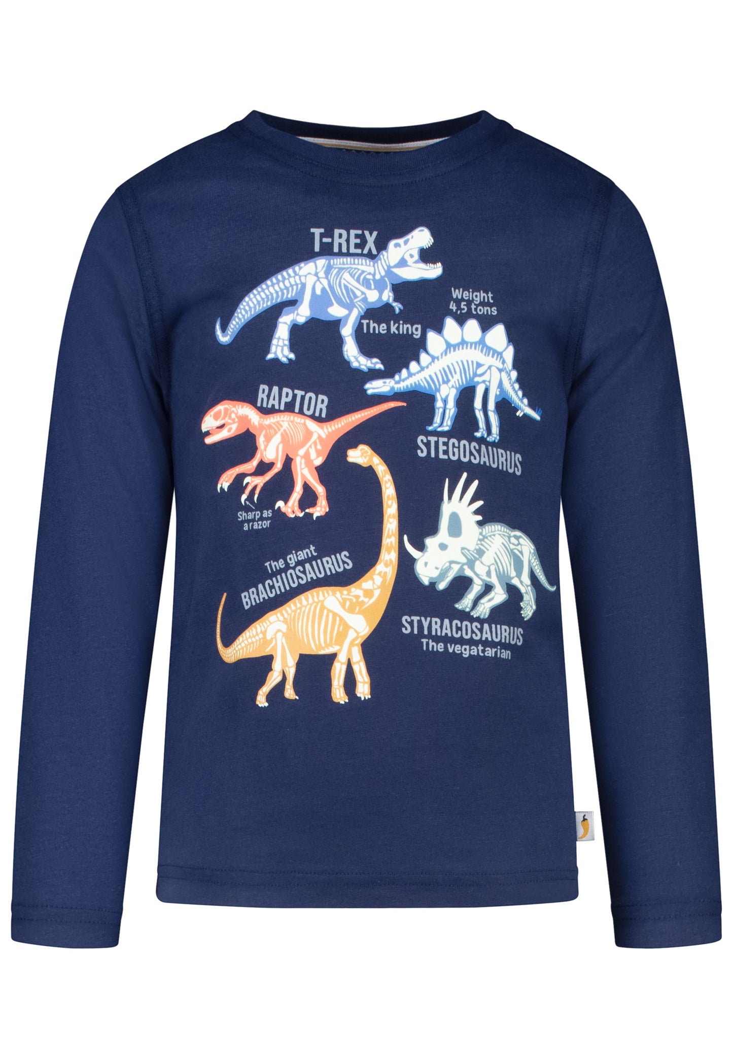 Salt and Pepper Shirt Dinosaurier (Motiv leuchtet) true navy