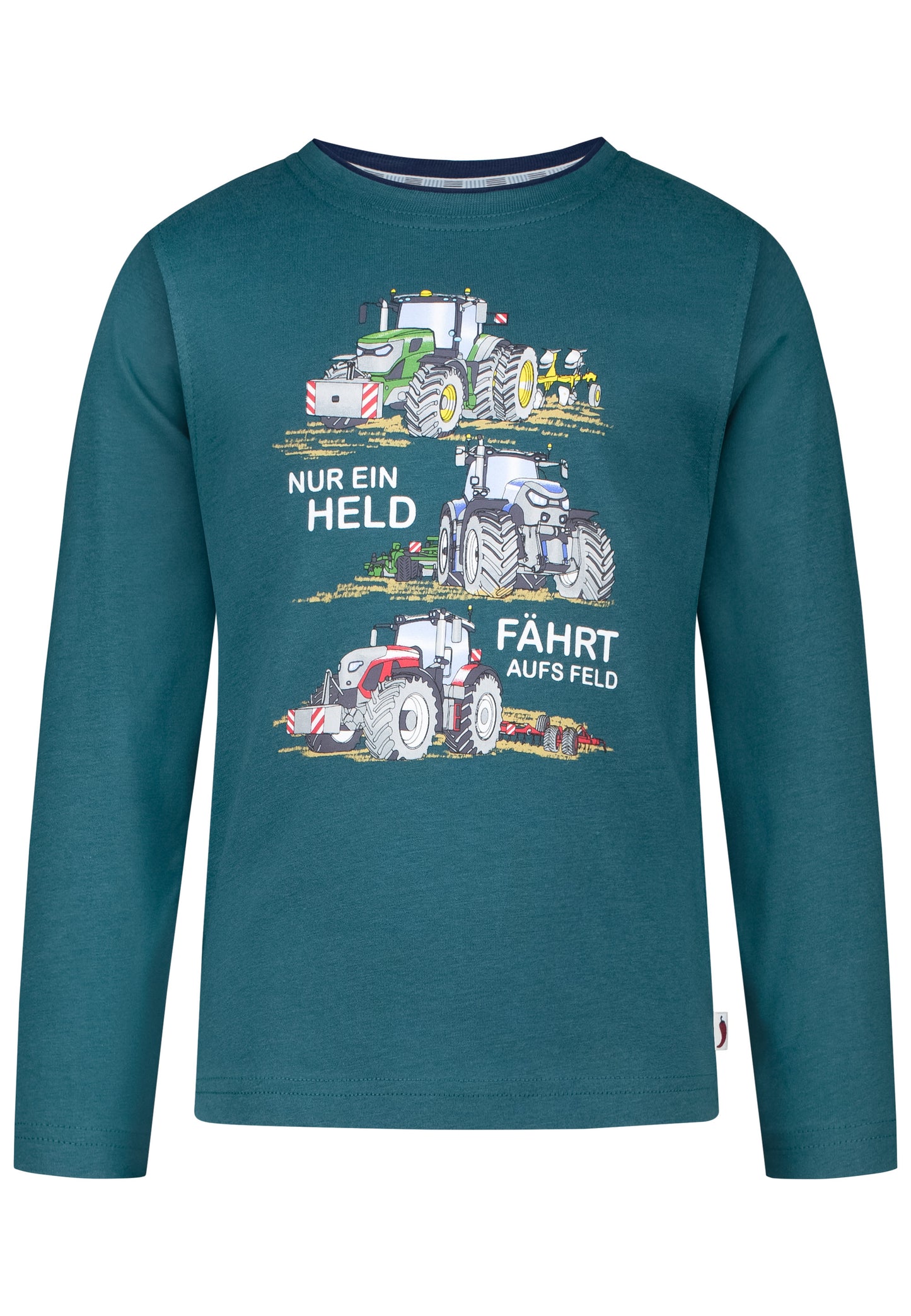 Salt and Pepper Shirt Traktor Nur ein Held... bottlegreen - Musterteil