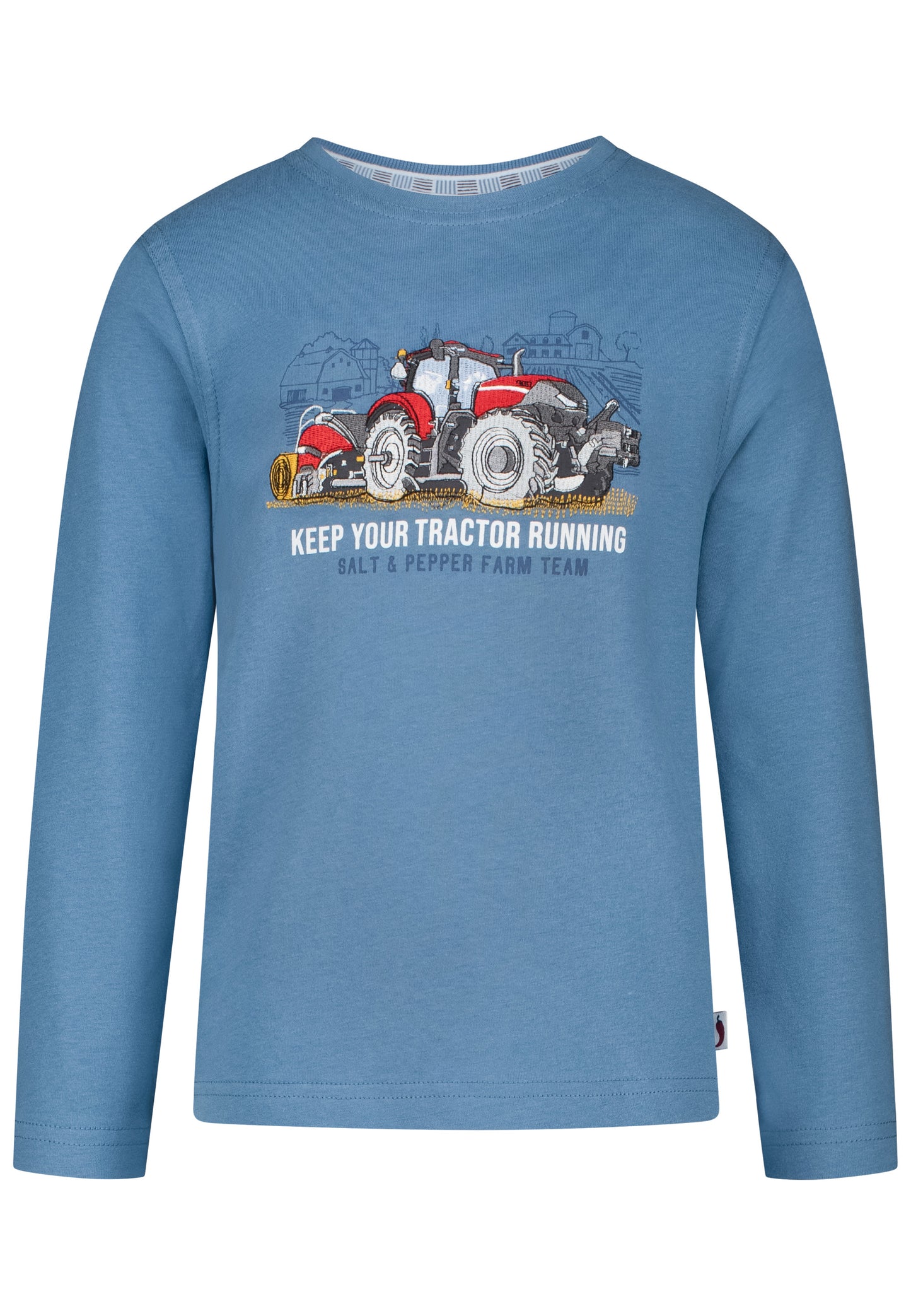 Salt and Pepper Shirt Traktor Running stone blue - Musterteil