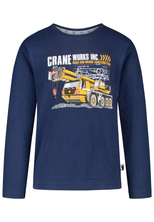 Salt and Pepper Shirt Kranwagen true navy - Musterteil