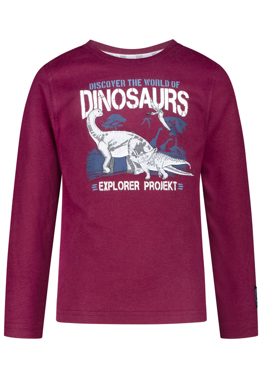 Salt and Pepper Shirt Dino World of Dinosaurs chili red - Mustwerteil