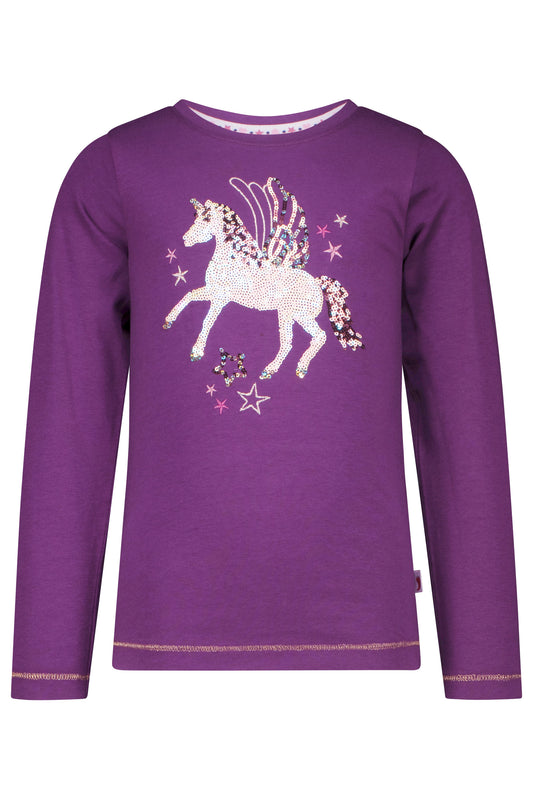 Salt and Pepper Shirt Einhorn Pailletten blackberry - Musterteil