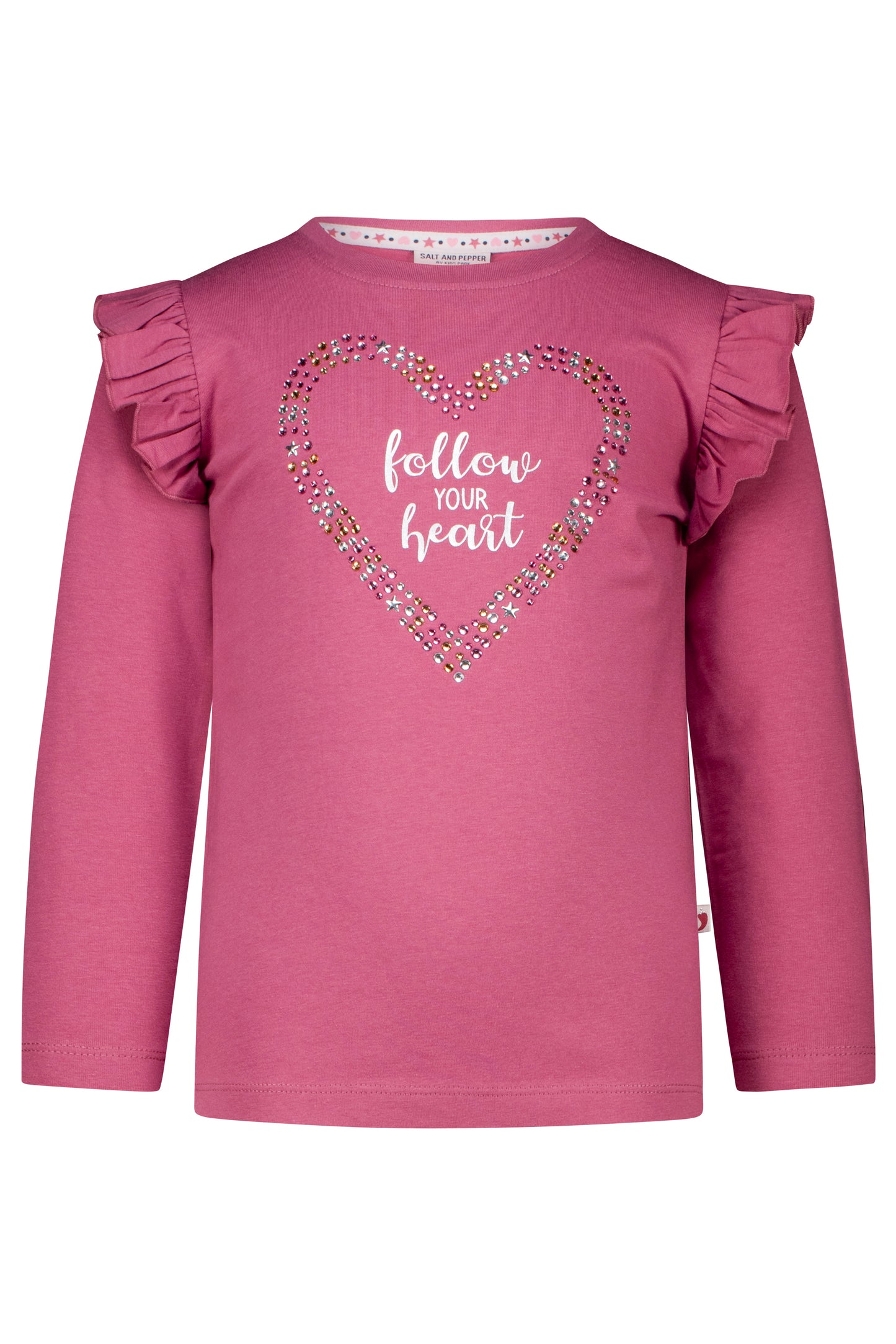 Salt and Pepper Shirt Herzen red violet - Musterteil