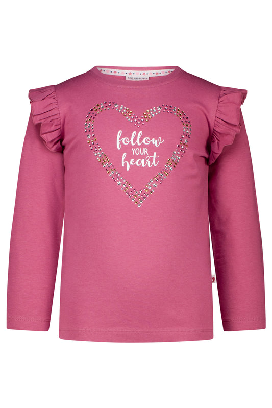 Salt and Pepper Shirt Herzen red violet - Musterteil