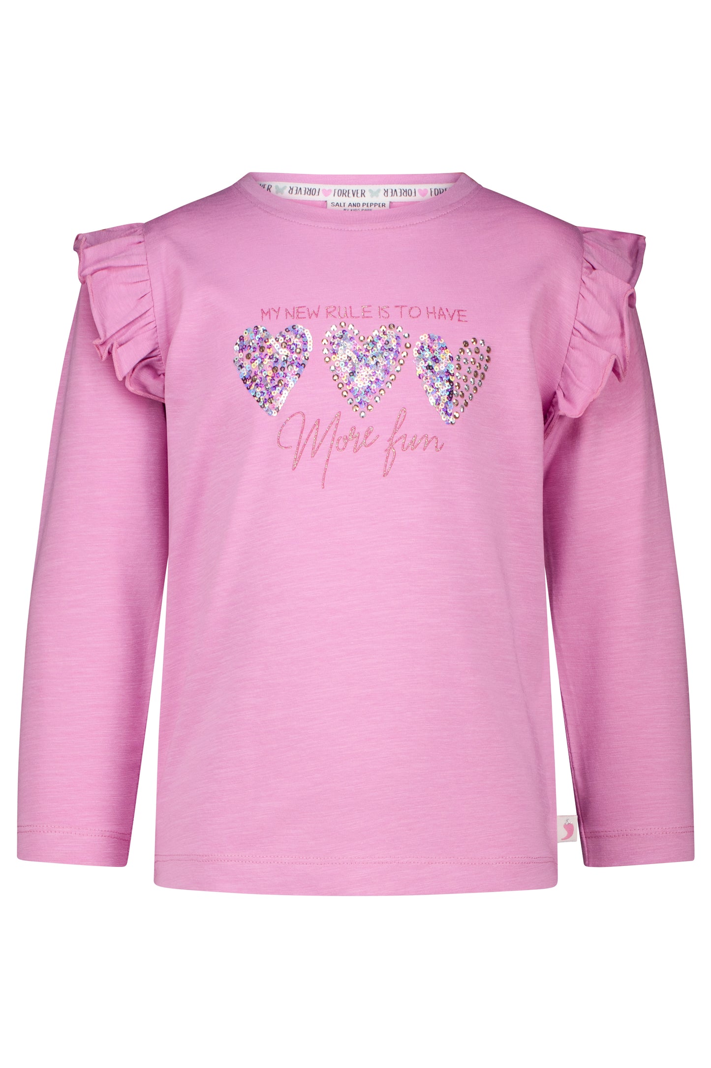 Salt and Pepper Shirt 3 Herzen cyclamen - Musterteil