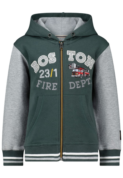 Salt and Pepper Sweatjacke Feuerwehr cypress green - Musterteil