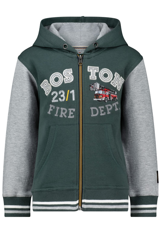 Salt and Pepper Sweatjacke Feuerwehr cypress green - Musterteil