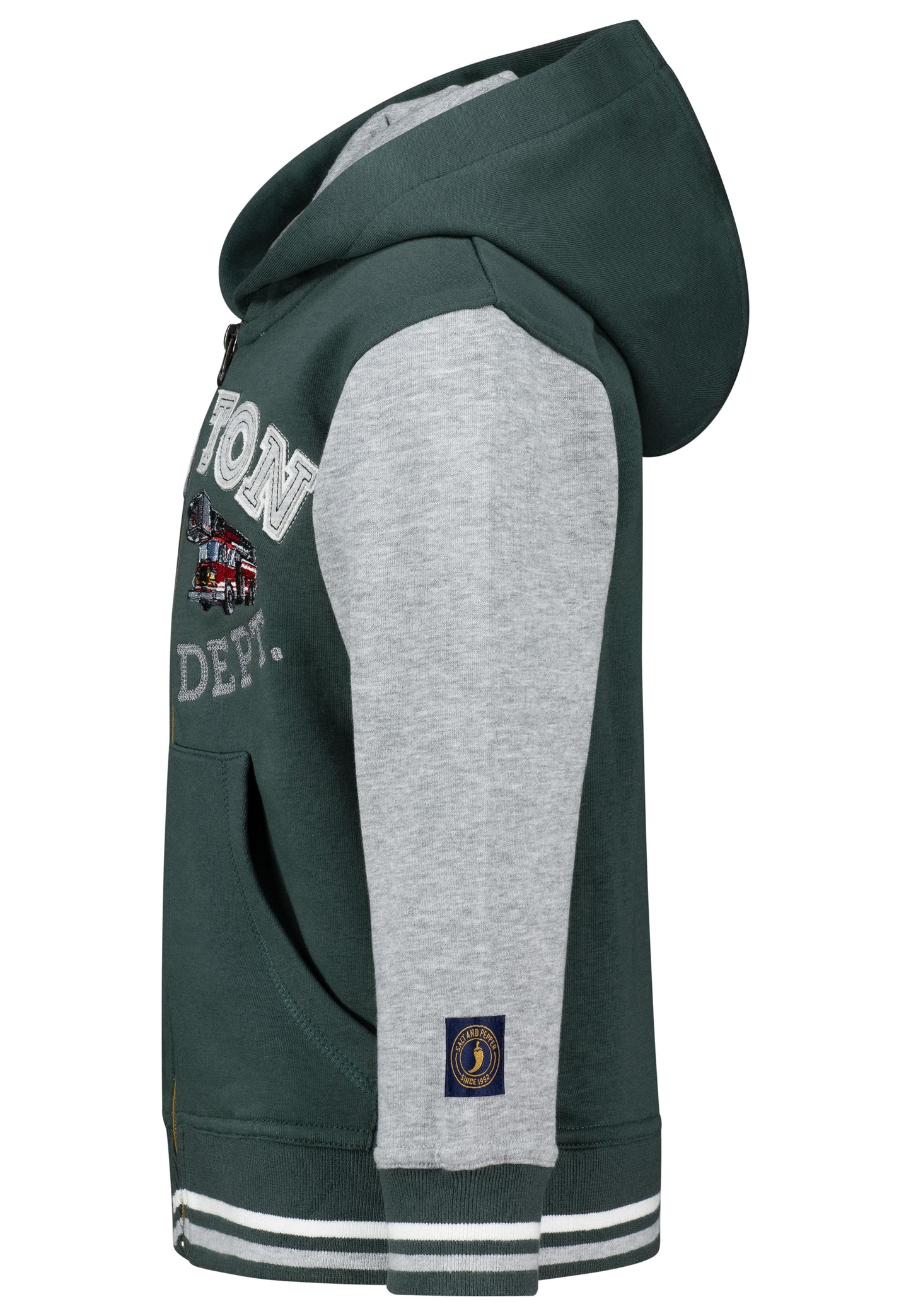 Salt and Pepper Sweatjacke Feuerwehr cypress green - Musterteil