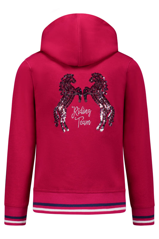 Salt and Pepper Sweatjacke Herz/Pferde very berry - Musterteil