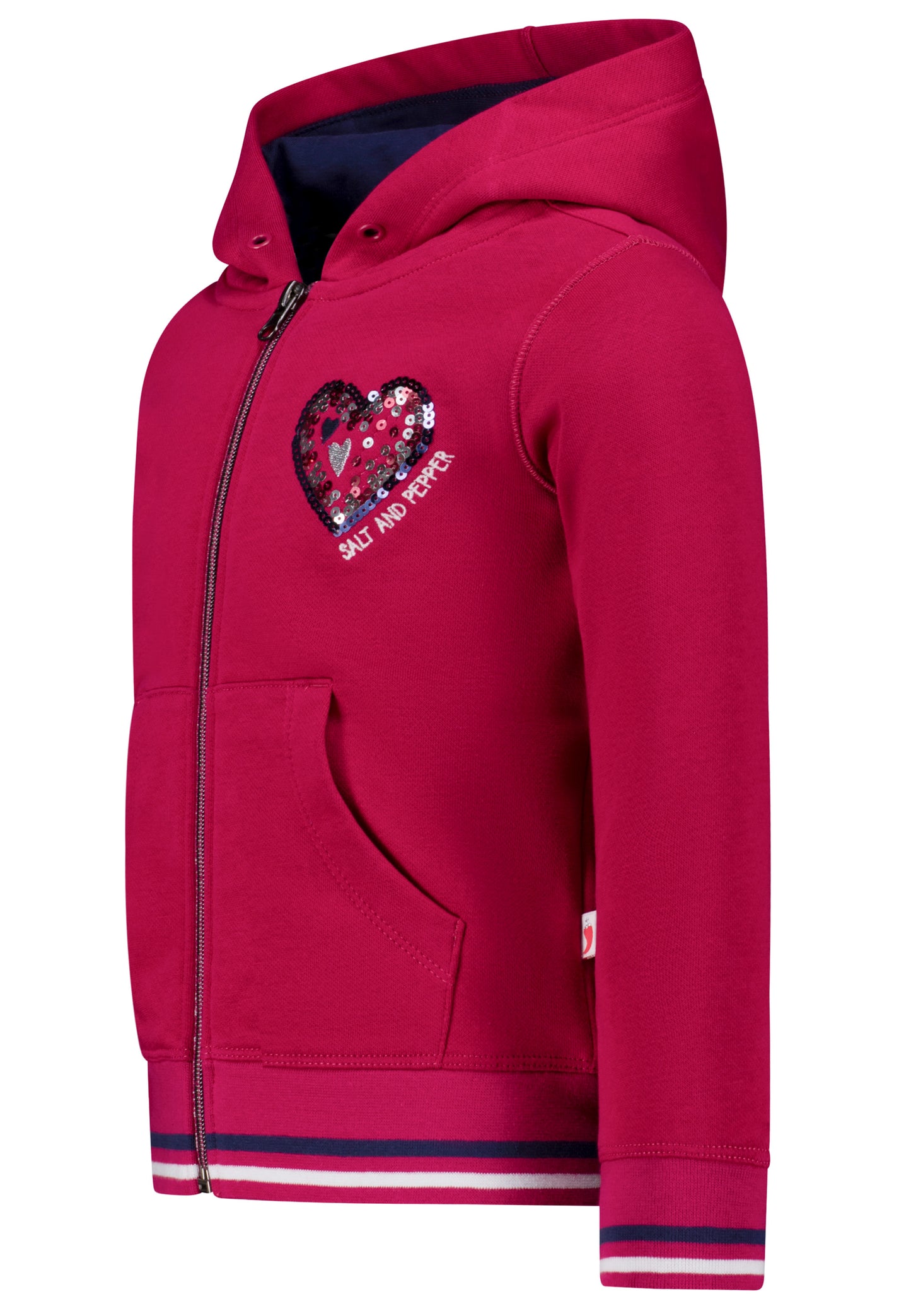 Salt and Pepper Sweatjacke Herz/Pferde very berry - Musterteil