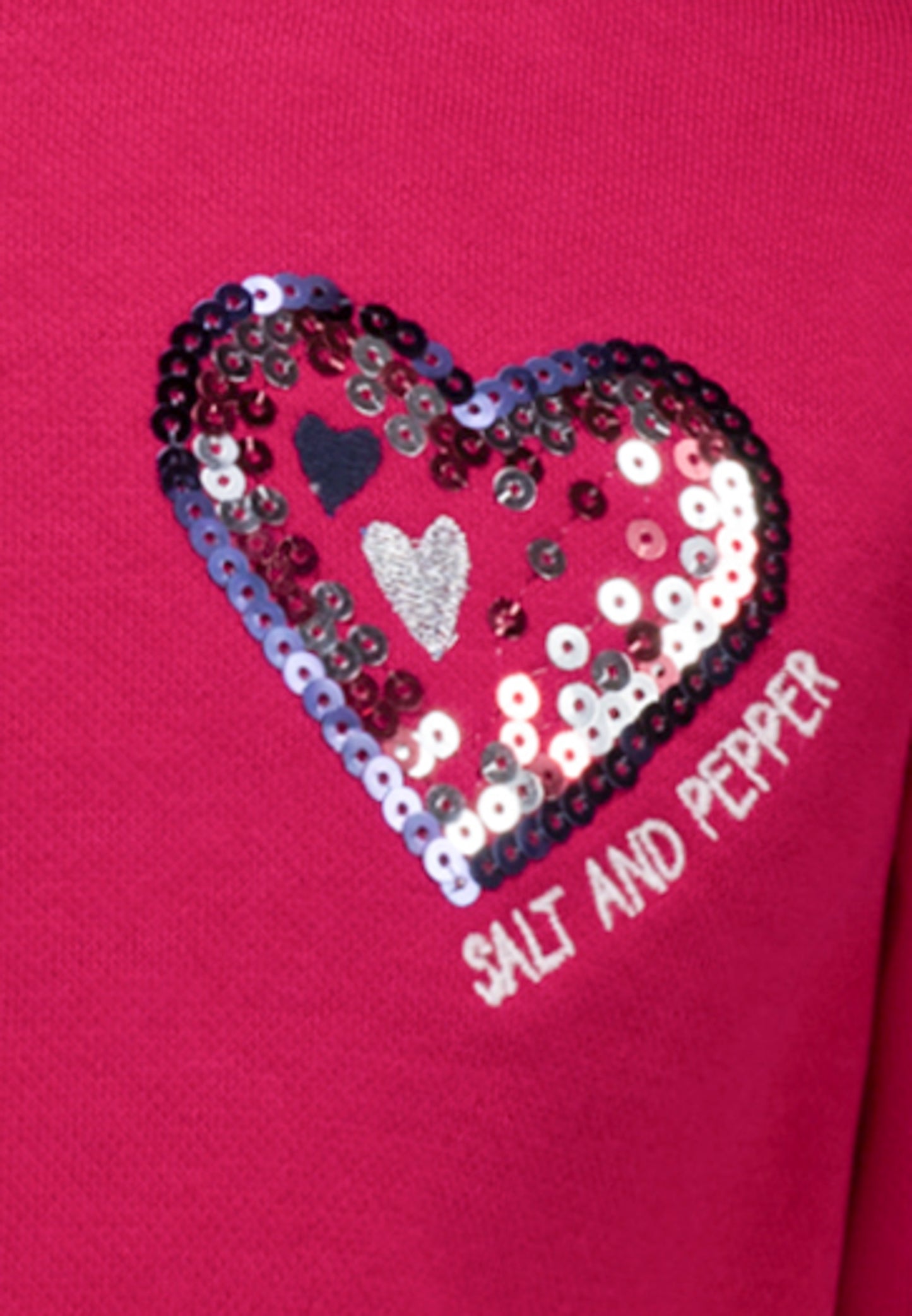 Salt and Pepper Sweatjacke Herz/Pferde very berry - Musterteil
