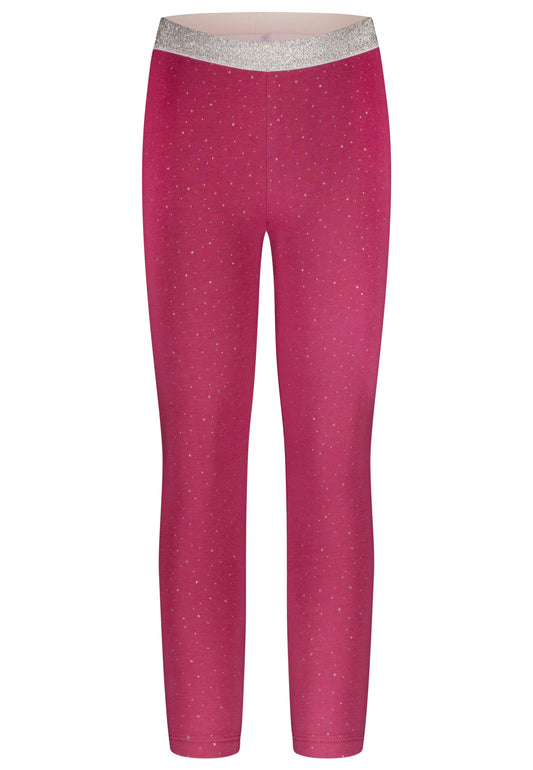 Salt and Pepper Legging Glitzerpünktchen red violet