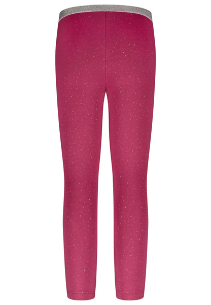 Salt and Pepper Legging Glitzerpünktchen red violet