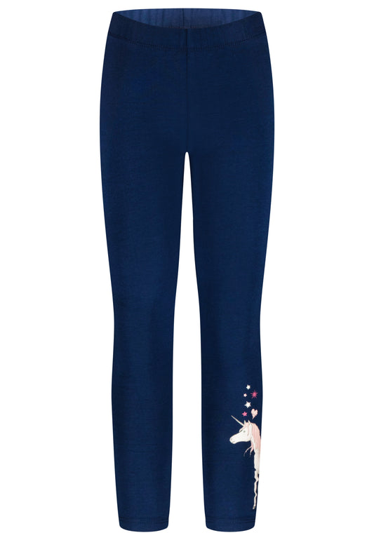 Salt and Pepper Legging Einhorn Glitzer true navy - Musterteil