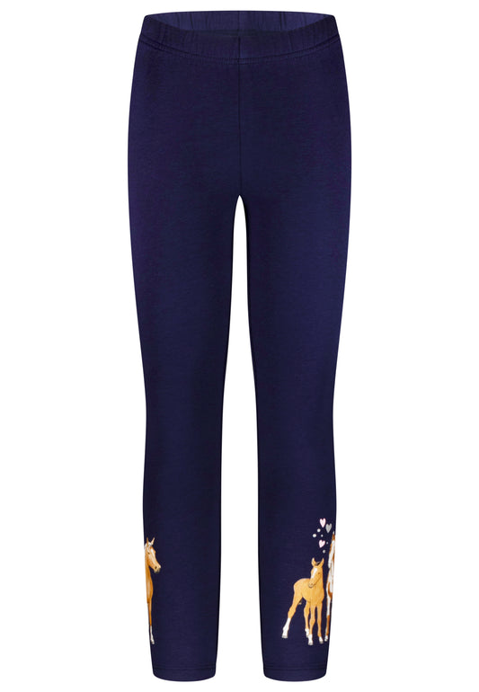 Salt and Pepper Legging Pferde true navy