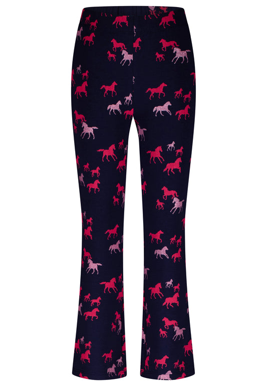 Salt and Pepper Legging Pferde allover true navy - Musterteil