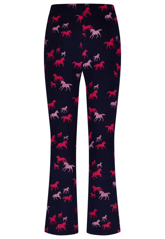 Salt and Pepper Legging Pferde allover true navy - Musterteil