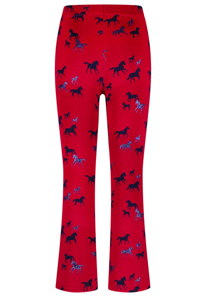 Salt and Pepper Legging Pferde allover very berry - Musterteil