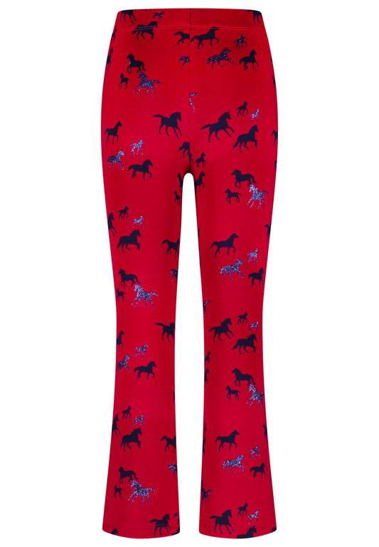Salt and Pepper Legging Pferde allover very berry - Musterteil