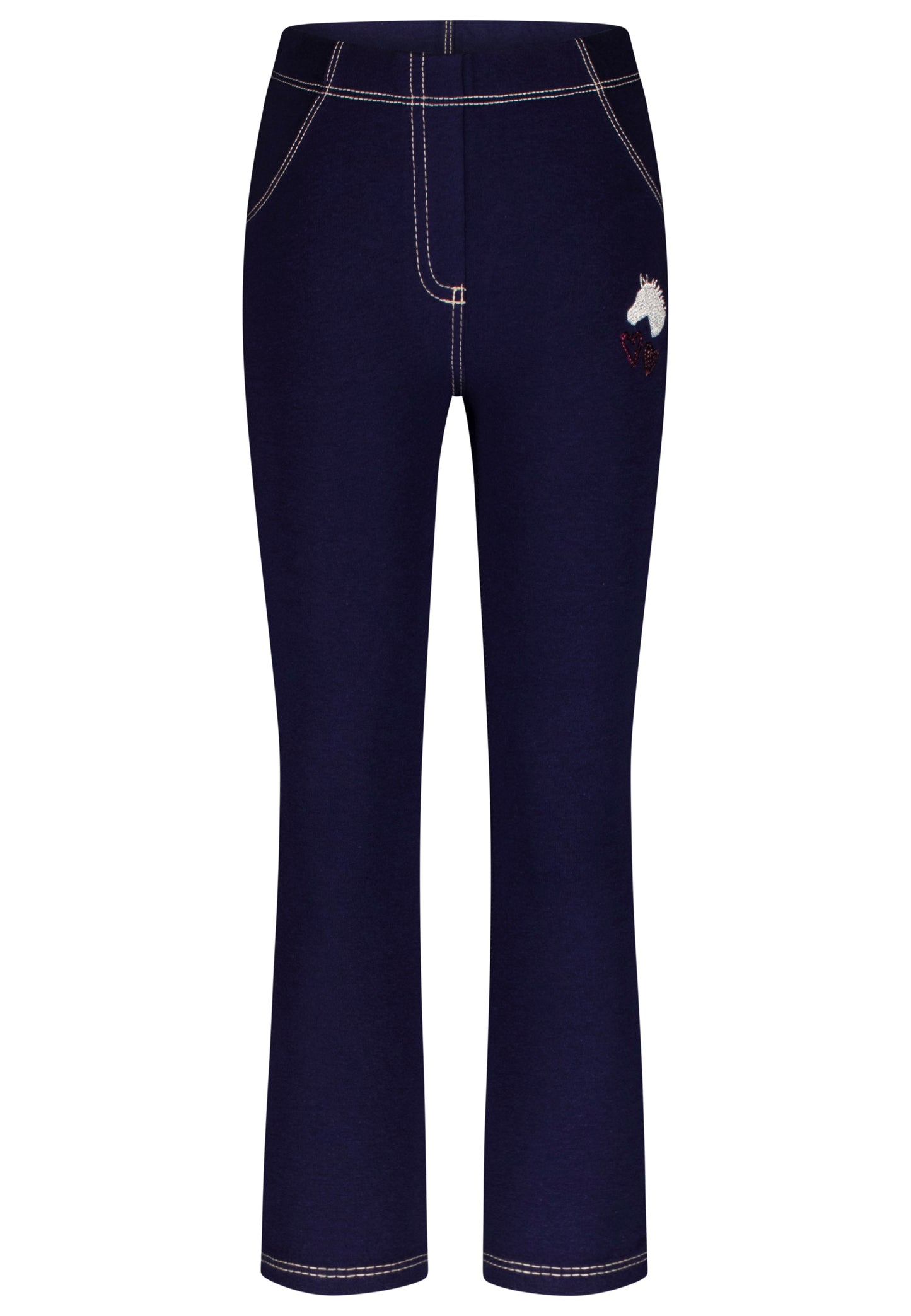 Salt and Pepper Legging Pferd/Herz true navy - Musterteil