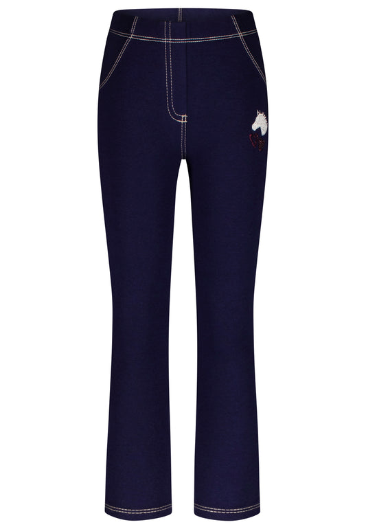 Salt and Pepper Legging Pferd/Herz true navy - Musterteil