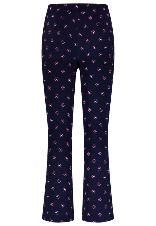 Salt and Pepper Legging Blümchen allover true navy - Musterteil