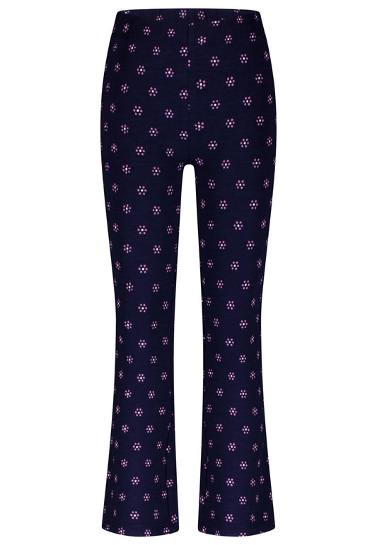 Salt and Pepper Legging Blümchen allover true navy - Musterteil
