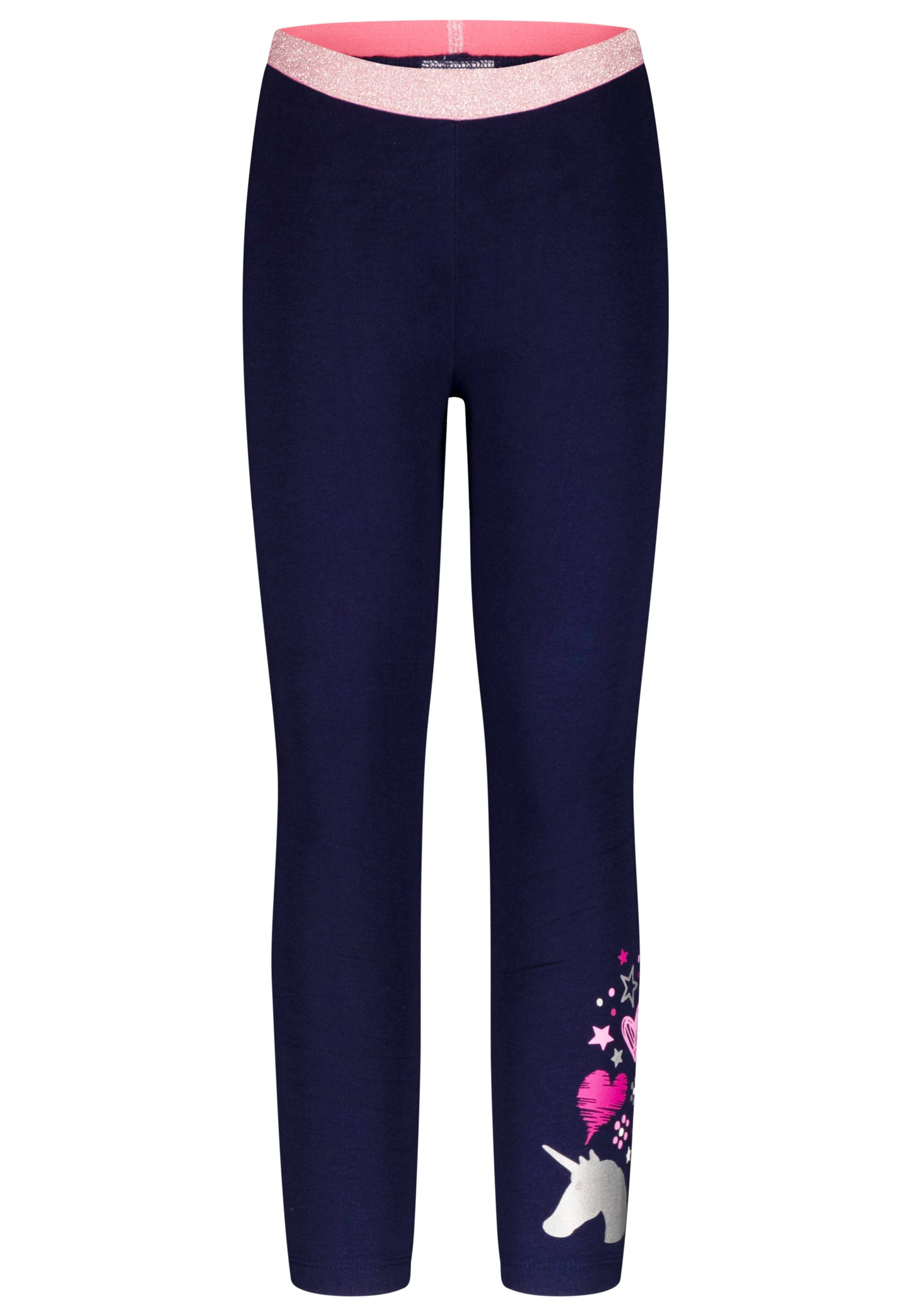Salt and Pepper Legging Einhorn Glitzerbund true navy - Musterteil
