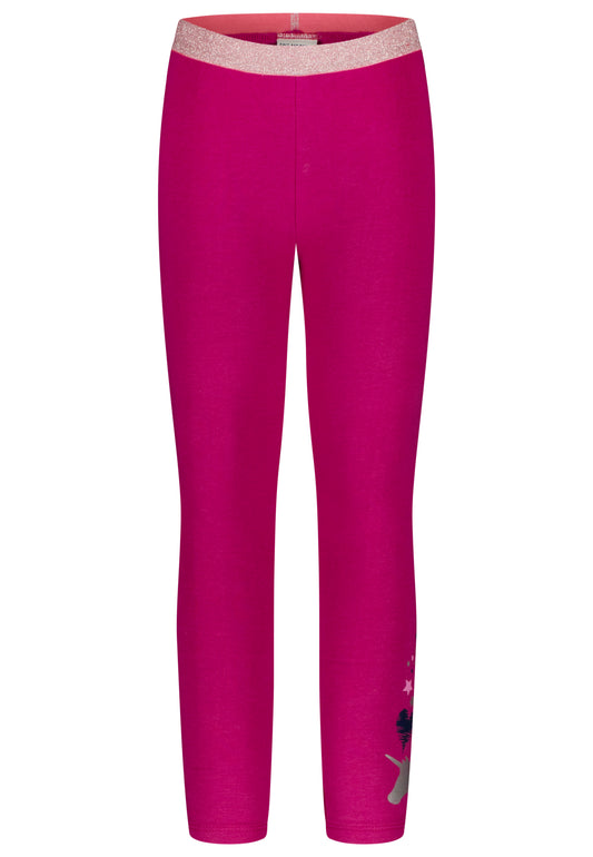Salt and Pepper Legging Einhorn Glitzerbund fuchsia - Musterteil