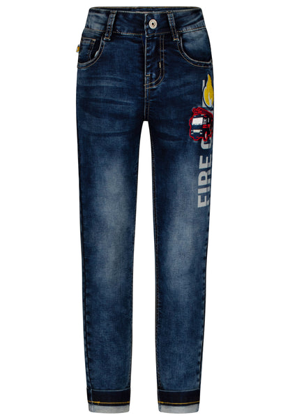 Salt and Pepper Jeans Feuerwehr Fire mid blue - Musterteil