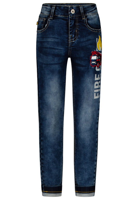 Salt and Pepper Jeans Feuerwehr Fire mid blue - Musterteil