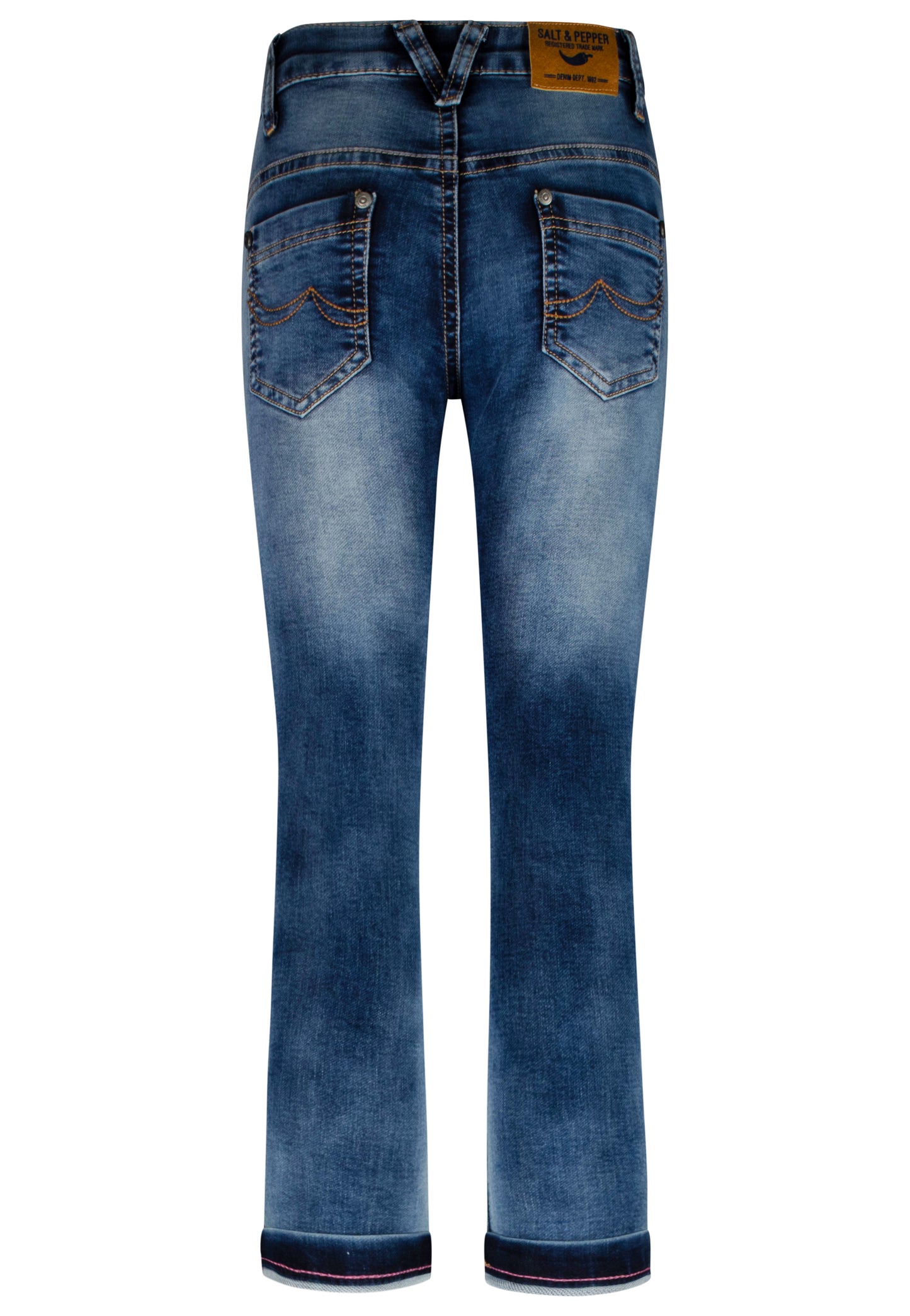 Salt and Pepper Jeans Blumen mid blue (skinny)