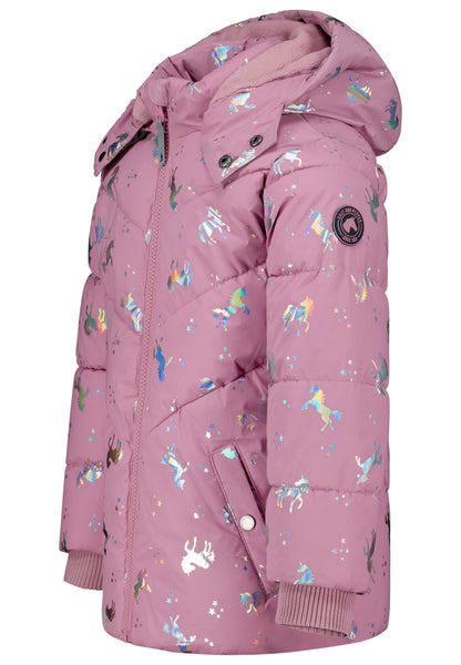 Salt and Pepper Winterjacke / Anorak Einhörner old rose