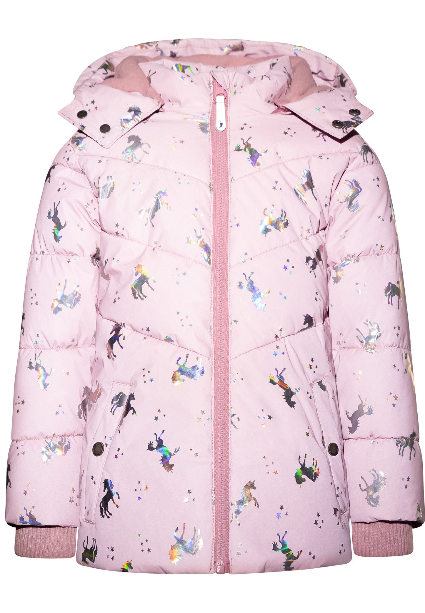 Salt and Pepper Winterjacke / Anorak Einhörner old rose