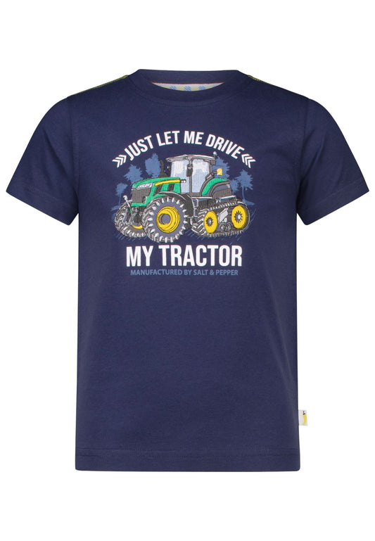 Salt and Pepper T-Shirt Traktor Let me drive true navy - Musterteil