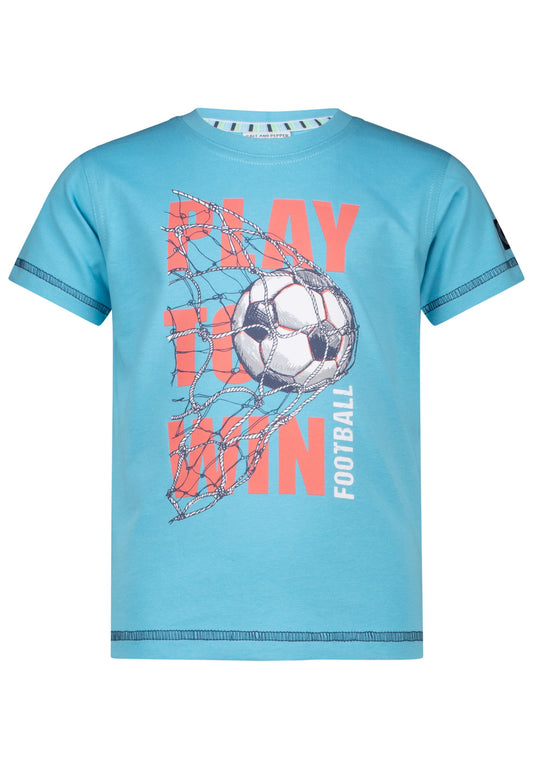 Salt and Pepper T-Shirt Fußball Play scuba blue - Musterteil