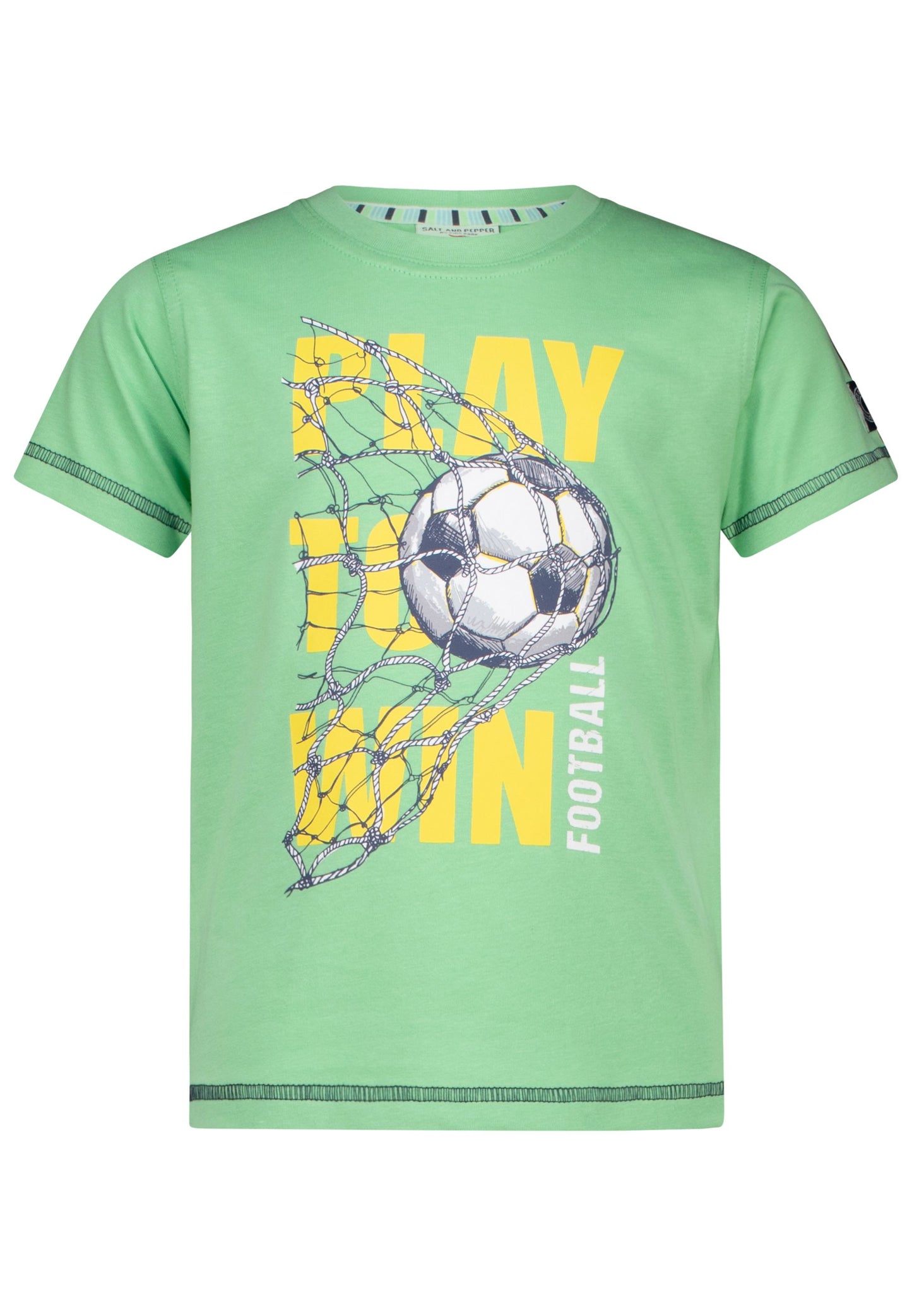 Salt and Pepper T-Shirt Fußball Play brillant green