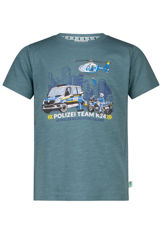 Salt and Pepper T-Shirt Polizei Team K24 agave green - Musterteil