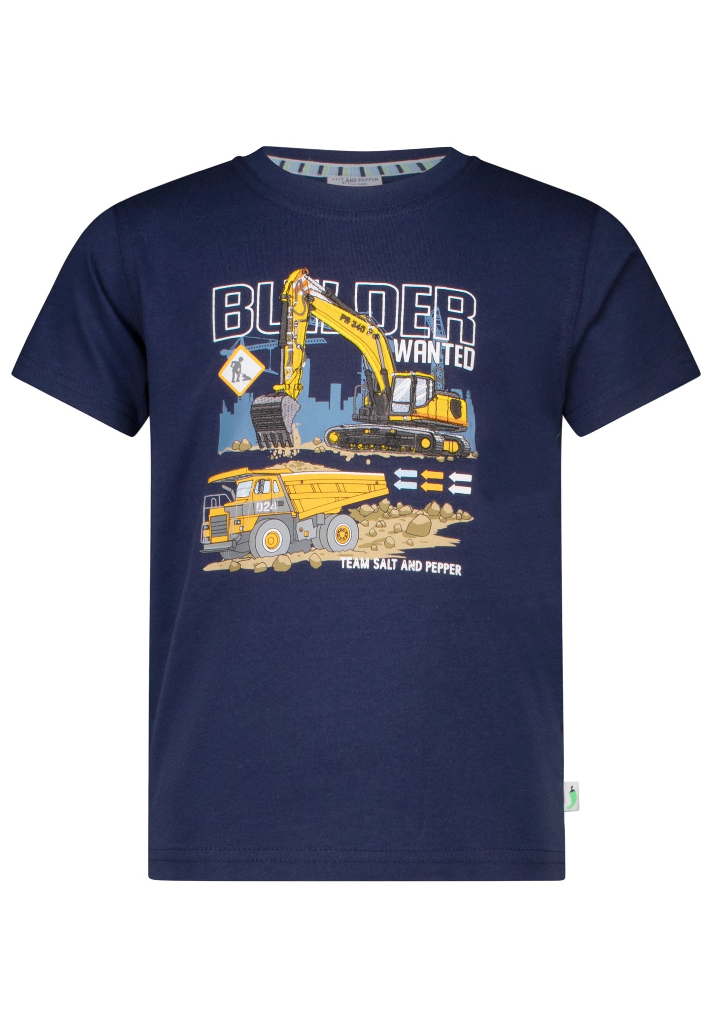 Salt and Pepper T-Shirt Baustelle Builder wanted true navy - Musterteil